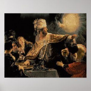 Belshazzars festmåltid c.1636-38 poster