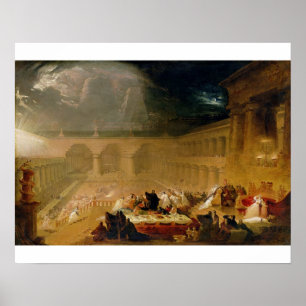 Belshazzars festmåltid (olja på kanfas) poster