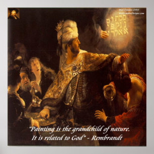 Belshazzars Poster av Feast & Rembrandt-offert