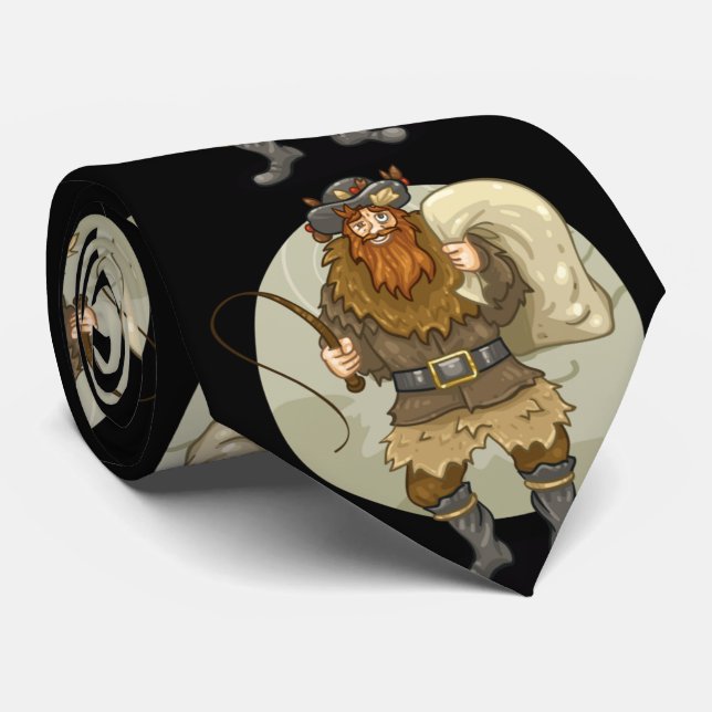 Belsnickel necktie - Juldags 2022 Helgdag Slips (Rullad)