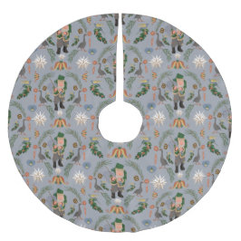 Belsnickel och Pennsylvania Julmotifs Julgransmatta Borstad Polyester