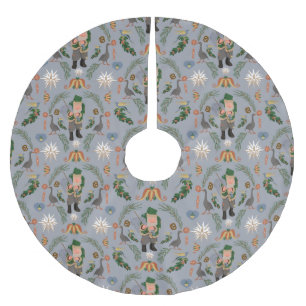 Belsnickel och Pennsylvania Julmotifs Julgransmatta Borstad Polyester