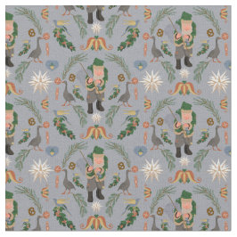 Belsnickel och Pennsylvania Julmotifs Tyg