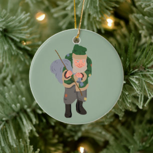 Belsnickel Tecknad Personlig jul Julgransprydnad Keramik