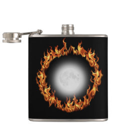 Beltane Fire and Full Moon Flask Fickplunta