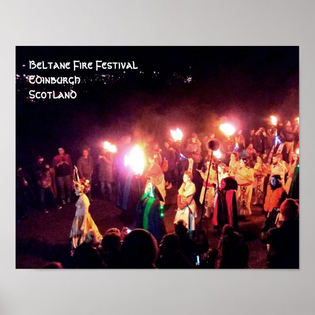 Beltane Fire Festival Procession av Majdrottningen Poster (Framsidan)