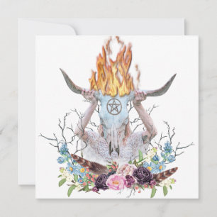 Beltane Fire Forest Ritual Scene May Day Kort