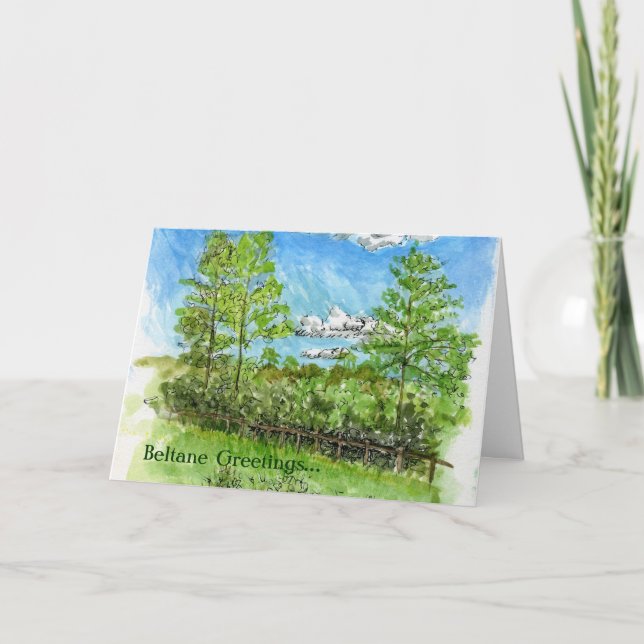 "Beltane hälsningar ", Kort (Framsida)