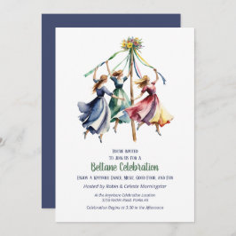 Beltane Maypole Dance Summer Sabbat Party Inbjudningar