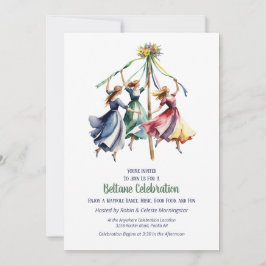 Beltane Maypole Dans Sommar Sabbat Fest Inbjudningar