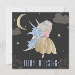 Beltane Night Fairy & Himmel Wiccan Sabbat Julkort