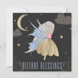 Beltane Night Fairy & Himmel Wiccan Sabbat Julkort