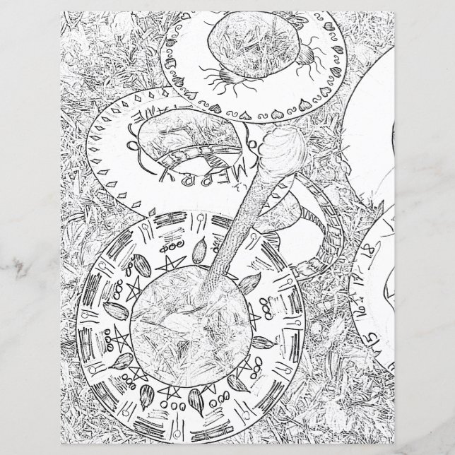 Beltane Priapic Trollspö Toss Game Wicca Coloring  (Framsida)