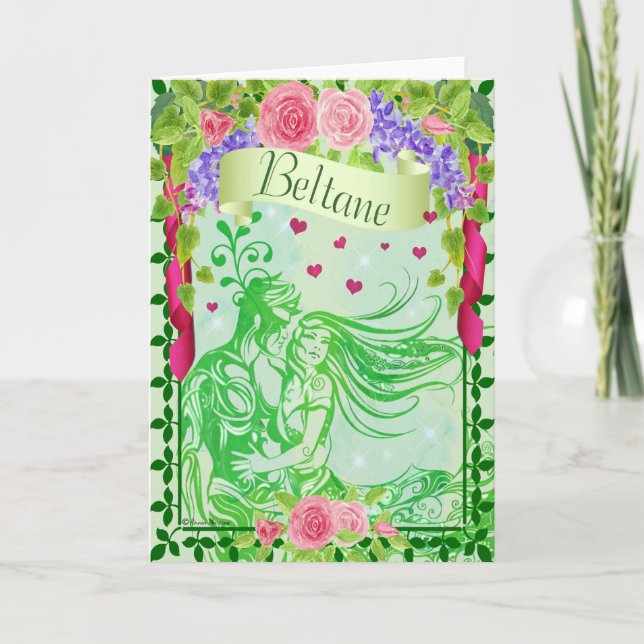 Beltane Sabbat Pagan-hälsningskort Kort (Framsida)