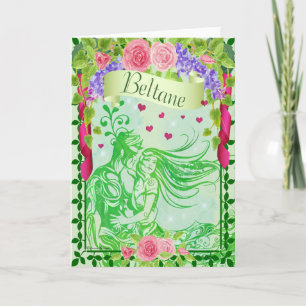 Beltane Sabbat Pagan-hälsningskort Kort