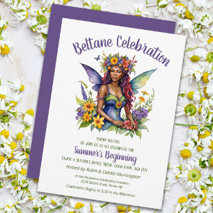Beltane sommarfée blommig sabbatfest inbjudningar