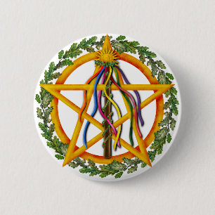 Beltane Star Wiccan Helgdag Maypole Knapp
