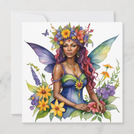 Beltane Summer Fairy Floral Wicca Sabbat  Julkort