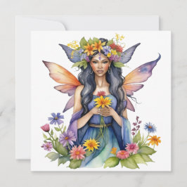 Beltane Summer Fairy Floral Wicca Sabbat  Julkort