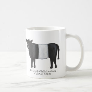 Belted Galloway ko in Scottish Gaelic Kaffemugg