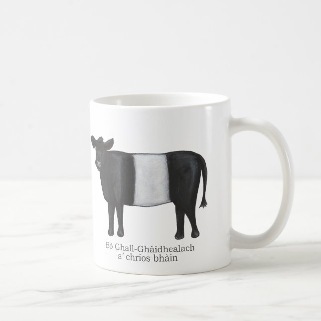 Belted Galloway ko in Scottish Gaelic Kaffemugg (Höger)