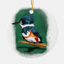 Belted Kingfisher Ornament