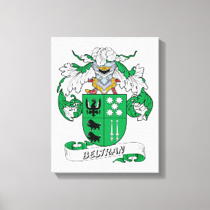 Beltran Family Crest Canvastryck