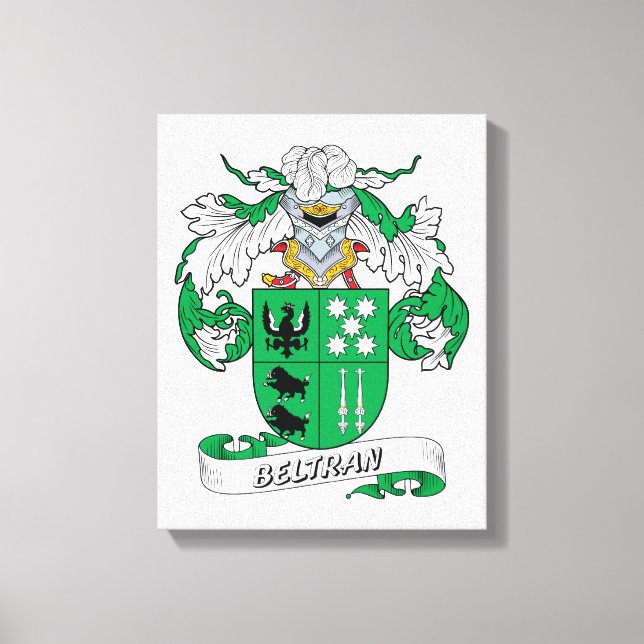 Beltran Family Crest Canvastryck (Framsida)