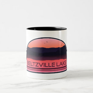 Beltzville Lake Pennsylvania Röd soluppgång Två-Tonad Mugg