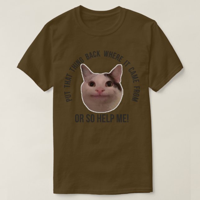 Beluga Cat-PM placerade tillbaka det där det kom f T Shirt (Design framsida)