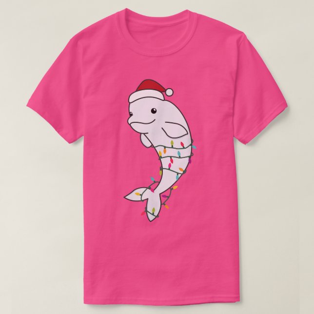 Beluga god jul Fairy Ljus Sweet Animals T Shirt (Design framsida)