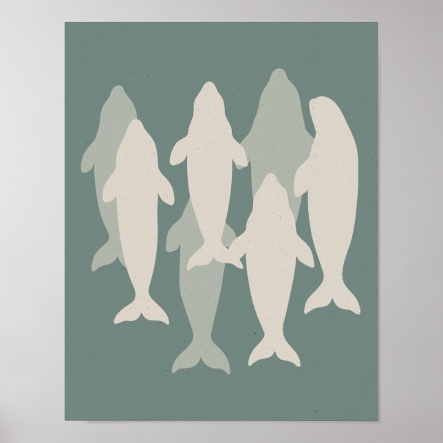 Beluga Pod Illustrated Poster (Framsidan)