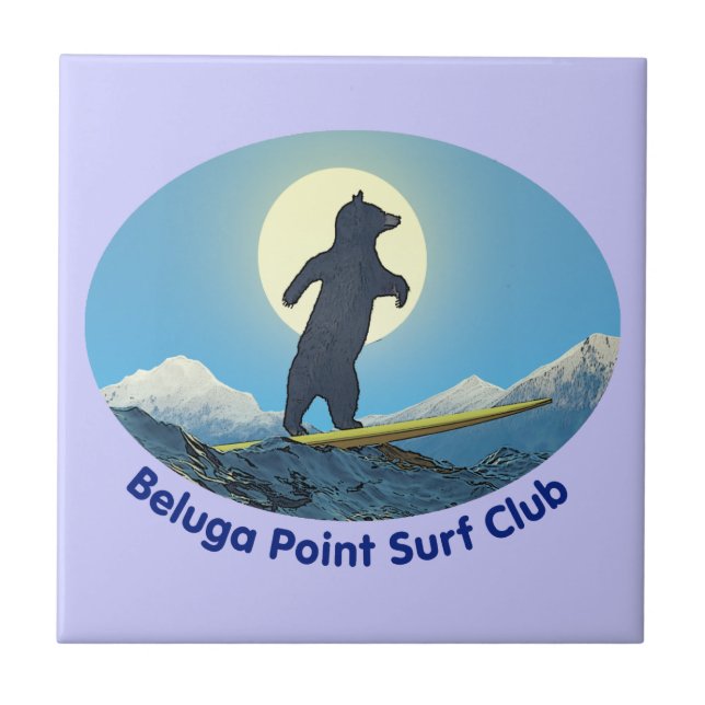 Beluga Point Surfa Klubb Kakelplatta (Framsidan)