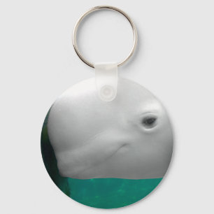 Beluga som håller ögonen på Keychain Nyckelring