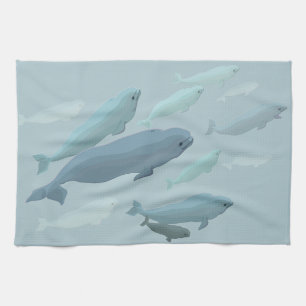 Beluga Towel Beluga Whale Dish Towels Whale Gifts Kökshandduk