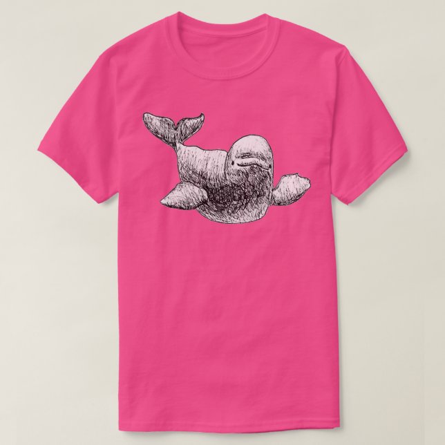 Beluga Whale 2 T Shirt (Design framsida)