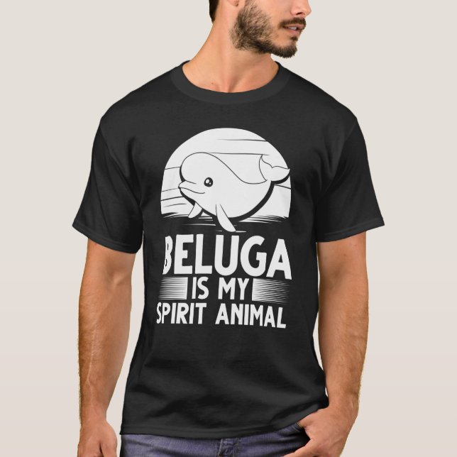 Beluga Whale Baby djur T Shirt (Framsida)