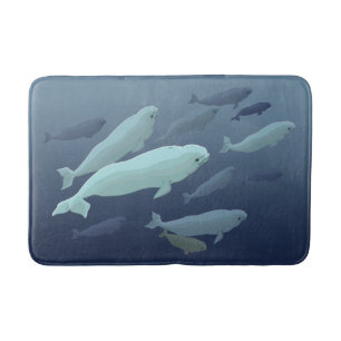 Beluga Whale Bath Mat Whale Art Bath Decreto Badrumsmatta