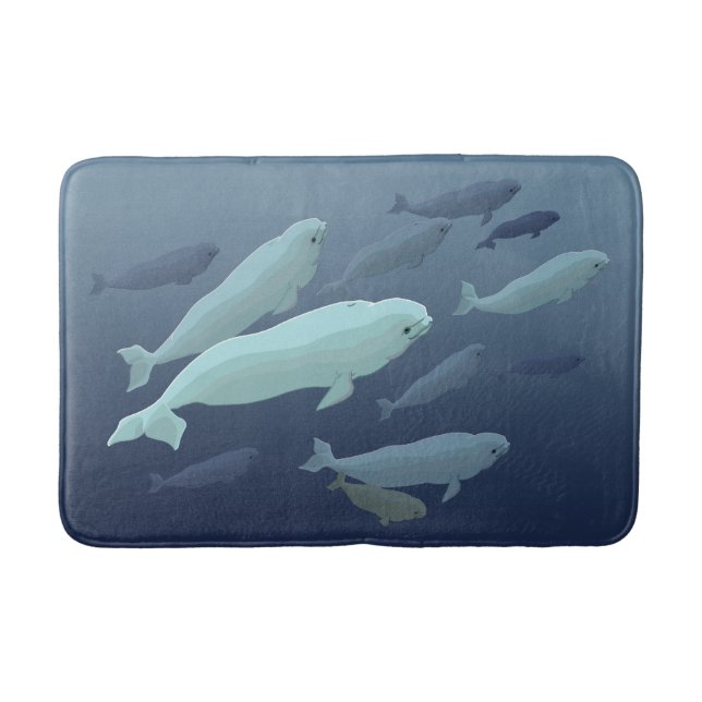 Beluga Whale Bath Mat Whale Art Bath Decreto Badrumsmatta (Framsidan)