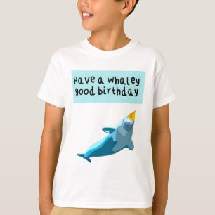 Beluga Whale Birthday Artwork Playful Marine mamma T Shirt