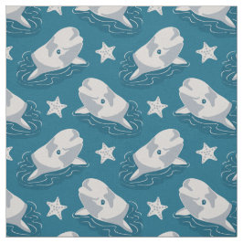 Beluga Whale Fabric Tyg