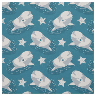 Beluga Whale Fabric Tyg