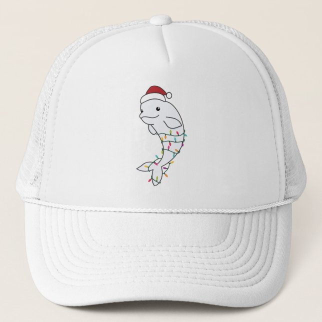 Beluga Whale God jul Winter Animals Whales Keps (Framsida)