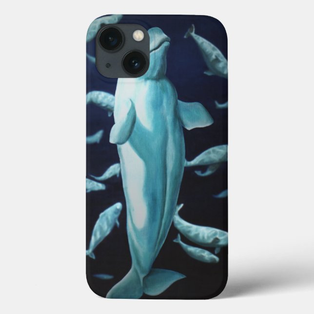 Beluga Whale iPad Case Whale Art Tablet i Pad Case (Baksida)