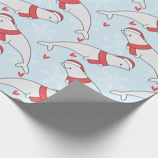 Beluga Whale-jul Presentpapper (Hörn)