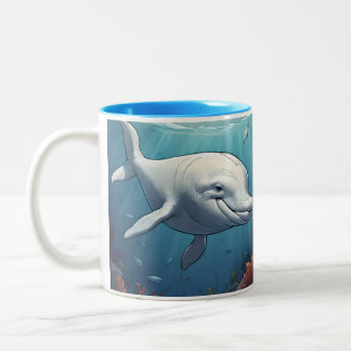 Beluga Whale-kaffe Två-Tonad Mugg