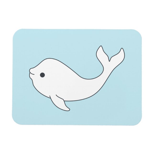 Beluga Whale Magnet (Horisontell)