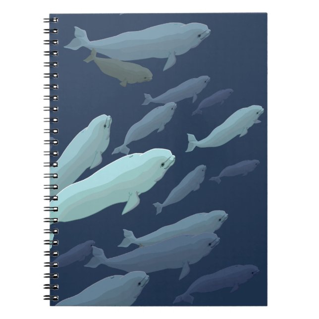 Beluga Whale Notebook Whale Art Journal Bok Anteckningsbok (Framsidan)