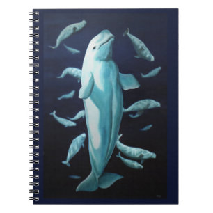 Beluga Whale Notebook Whale Art Journal Bok Anteckningsbok Med Spiral