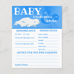 Beluga Whale Ocean Baby Shower Predictions, råd
